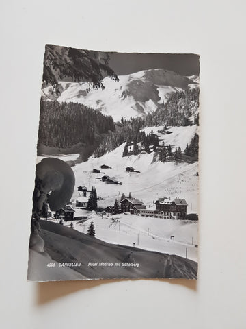 AK Gargellen. Hotel Madrisa mit Schafberg.
