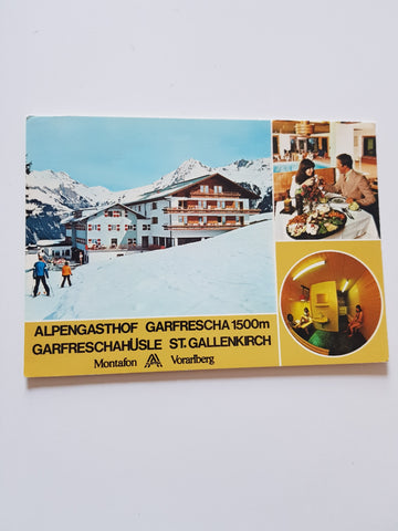 AK St. Gallenkirch. Alpengasthof Garfrescha Garfreschahüsle. Bes.: Fam. Tschanhenz.