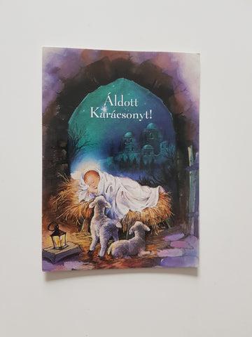 AK Aldott Karacsonyt. Krippendarstellung.