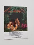 AK Krippe. Figuren: Holzschnittwerkstätten Gg. Lang sel. Erben, Oberammergau.
