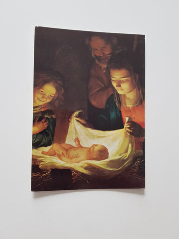 AK Fröhliche Weihnachten und ein glückliches neues Jahr. Geburt Christi.