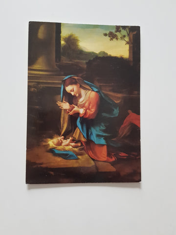 AK Corregio. Anbetung des Kindes. Florenz Uffizien.