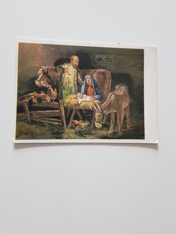 AK An der Krippe. Fußgemalt von Pieter Moleveld.