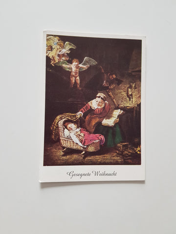 AK Die Heilige Familie. Kopie nach Rembrandt fußgemalt von Ch. Pasche.