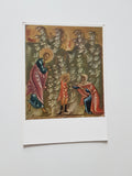AK Der hl. Nikolaus heilt die gelähmte Hand einer Frau. Ikonenmuseum Recklinghausen.
