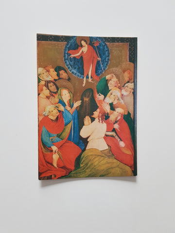 AK Himmelfahrt Christi. Tafelbild vom Flügelaltar des Konrad von Soest. Bad Wildungen. Stadtkirche.