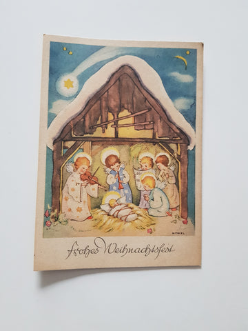 AK Frohes Weihnachtsfest. (Zeichnung von Herta Thiel)