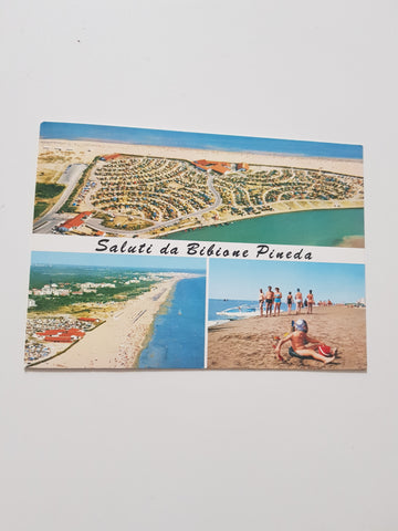 AK Saluti da Bibione Pineda. Camping Capalonga.