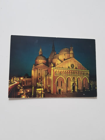 AK Padova. Basilica del Santo. Notturno.