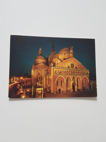 AK Padova. Basilica del Santo. Notturno.