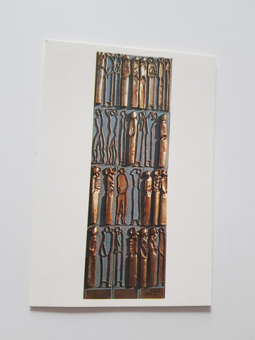 AK Del Negro 1980 Ceramica Foglia D'oro Donne del mio Paese. Coll. Comune di Abano Terme.