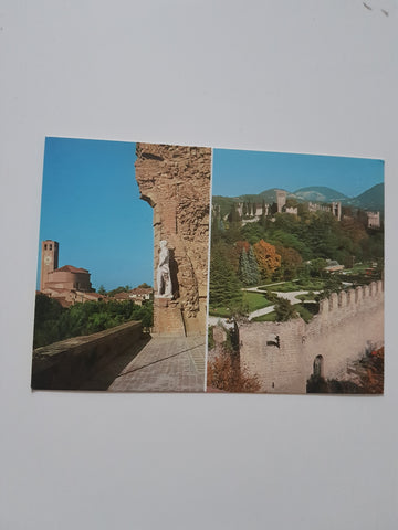 AK Este. Il Duomo di S. Tecla. ripreso dal Museo Atestino. Veduta aerea del Castello Carrarese.