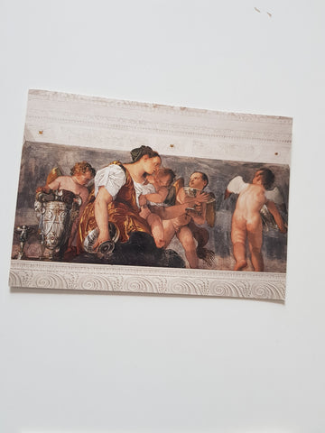 AK Villa di Maser. Stanza del Tribunale d'amore. Paolo Veronese: L'abbondanza di Casa Barbaro.