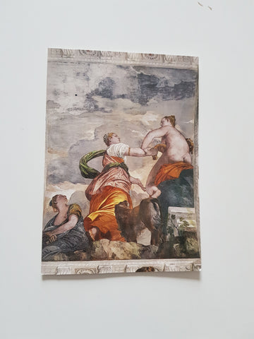 AK Villa di Maser. Stanza del Cane.Paolo Veronese. Allegoria dell'Individia, Ambizione a Fortuna.