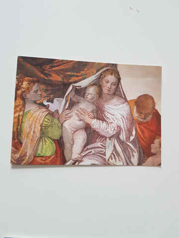 AK Villa di Maser. Stanza del cane. Paolo Veronese. Sacra Famiglia con Santa Caterina.