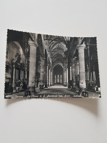 AK Verona - La Chiesa di S. Anastasia. Interno.