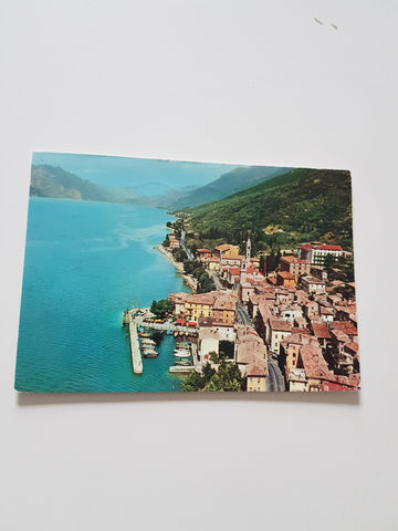 AK Lago di Garda. Castelletto di Brenzone - Veduta aerea.