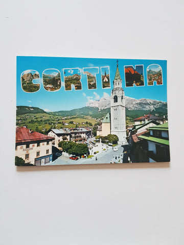 AK Cortina d'Ampezzo. Piazza Venezia e le Tofane.