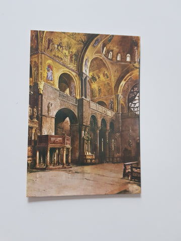 AK Venezia. Basilica di S. Marco. Il braccio sinistro - Aquarello di A. Prosdocimi.