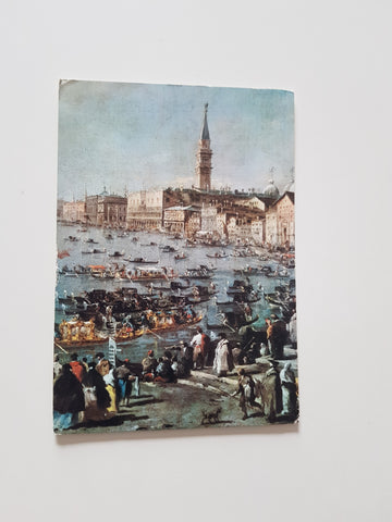 AK Venezia. Il Bucintoro in Riva degli Schiavoni. Particolare. Francesco Guardi.