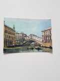 AK Venezia - Il Ponte di Rialto. Ippolito Caffi. Museo d'arte moderna. Ca'Pesaro.