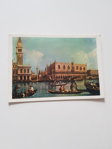 AK Venezia. Veduta del Bacino di S. Marco. Canaletto. (Pinacoteca Brera - Milano)