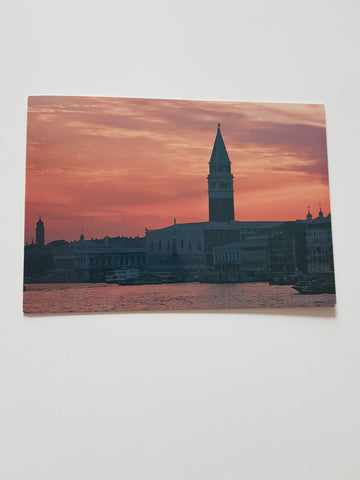 AK Venezia. Tramonto in Riva degli Schiavoni.