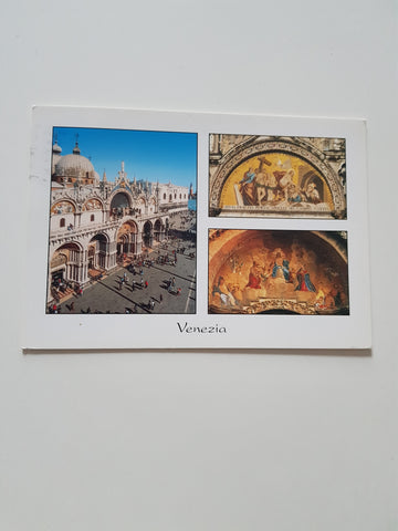 AK Venezia. Basilica di San Marco. Particolari della facciata.