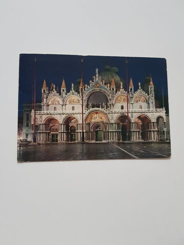 AK Venezia. Basilica di S. Marco. Notturno.