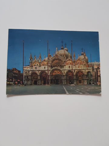 AK Venezia. Basilica di S. Marco notturno.