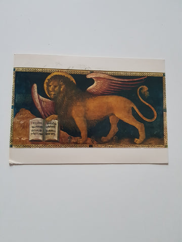 AK Venezia. Palazzo Ducale. Leone di S. Marco. Jacobello del Fiore.