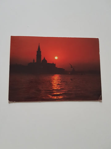 AK Venezia. Isola di S. Giorgio al tramonto.