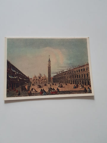 Karte Der Markusplatz in Venedig. Nachfolger des Antonio Canal. Akademie der bildenden Künste Wien.