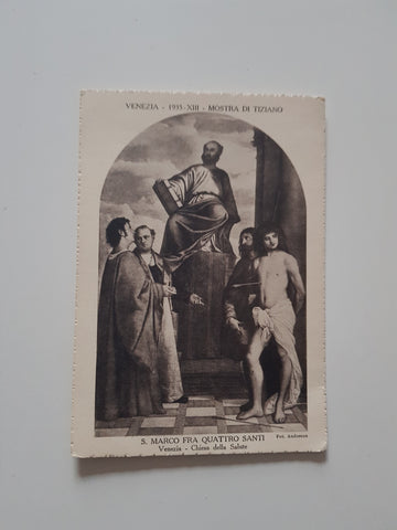 AK Venezia 1935 Mostra di Tiziano. S. Marco fra Quattro Santi. Chiesa della Salute.