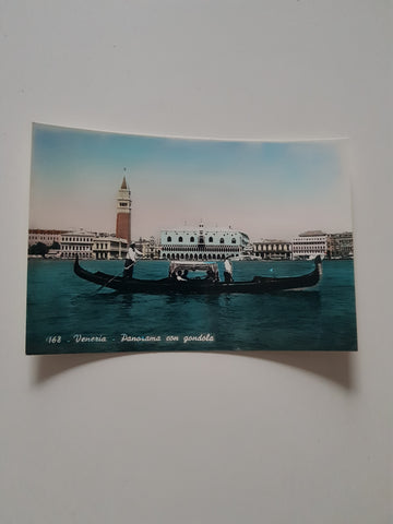 AK Venezia Panorama von gondola.