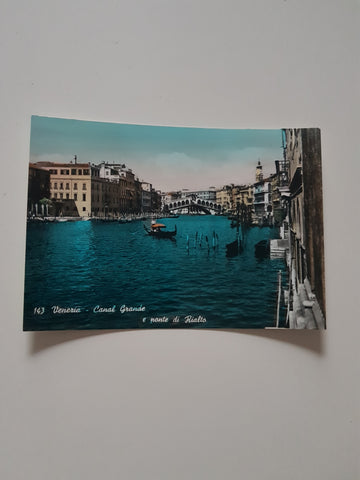 AK Venezia Canal Grande e ponte di Rialto.