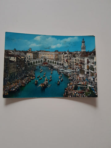AK Venezia. Regata Storica e Ponte di Rialto.