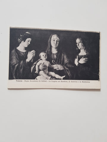 AK Venezia - Regia Accademia (G. Bellini) -  La Vergine col Bambino, S. Caterina e la Maddalena.