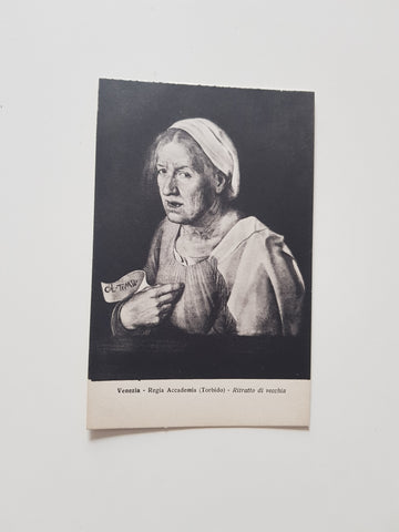 AK Venezia - Regia Accademia (Torbido) Ritratto di vecchia.