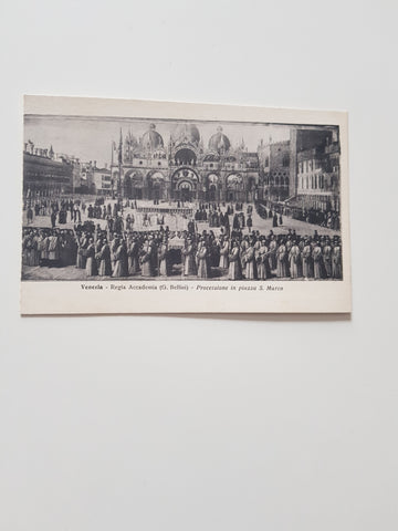 AK Venezia - Regia Accademia (G. Bellini) - Processione in piazza S. Marco.