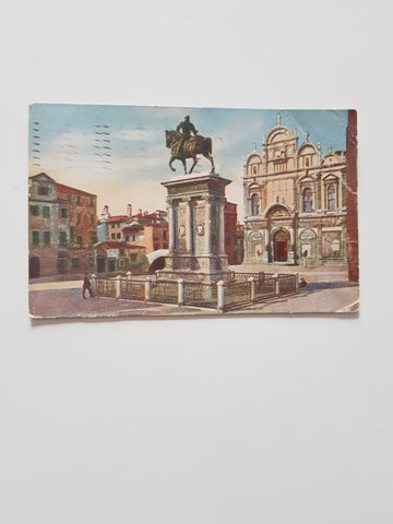 AK Venezia Campo S. Giovanni e Paolo Monumento a Colleoni.