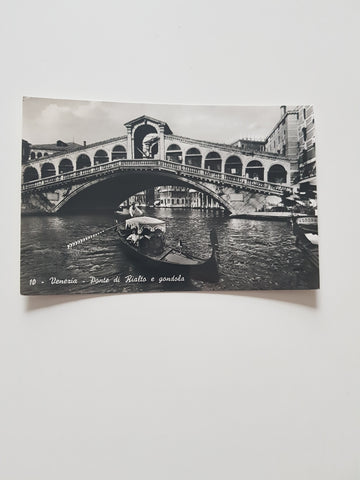AK Venezia. Ponte di Rialto e Gondola.