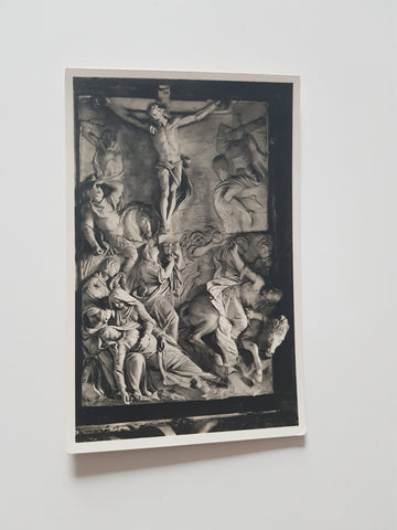 AK Venezia - Basilica di S. Maria Gloriosa dei Frari. Sacrestia La Crocifissione (Artorilievo di A. Penso)