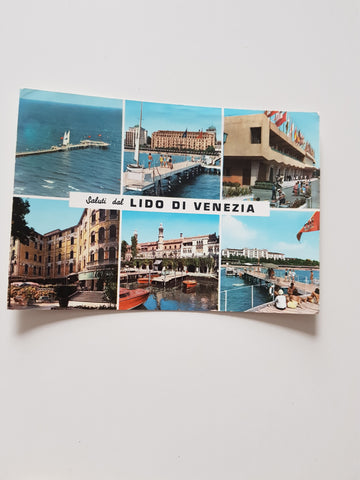 AK Saluti dal Lido di Venezia.