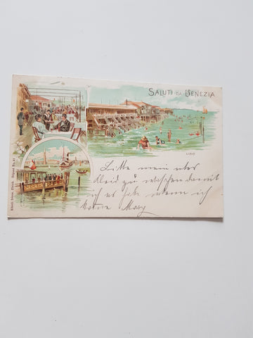 AK Saluti da Venezia. Lido.