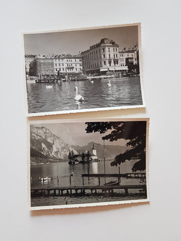 2 SW-Fotos Gmunden. (ca. 1955-1960).