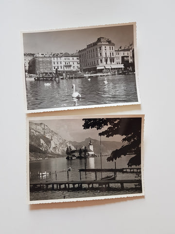 2 SW-Fotos Gmunden. (ca. 1955-1960).