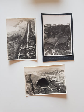 3 Fotos Bau der Kanalisation in Feldbach.