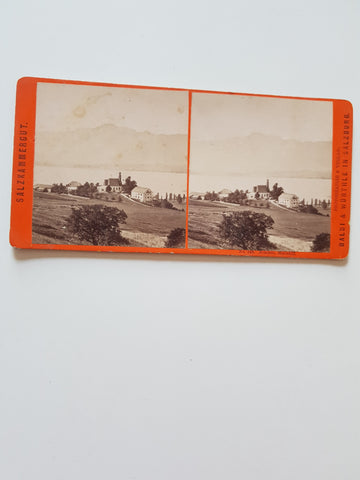 Stereofoto Salzkammergut. Mondsee, Mariahilf. (Baldi & Würthle in Salzburg Nummeriert: 248)