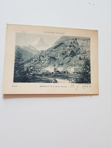 Paysages Suisses. Zermatt et le Mont Cervin. Comptoir de Phototypie Neuchatel.